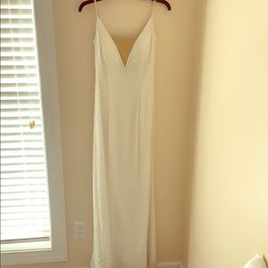 Sherri Hill beaded white dress.